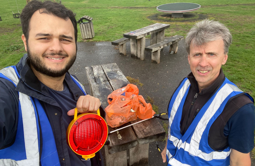 Cllr Alex Balkan and Mark Adams