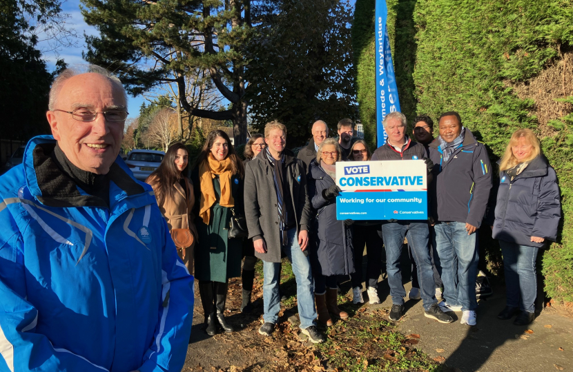 Colin McFarlane campaigning in Weybridge