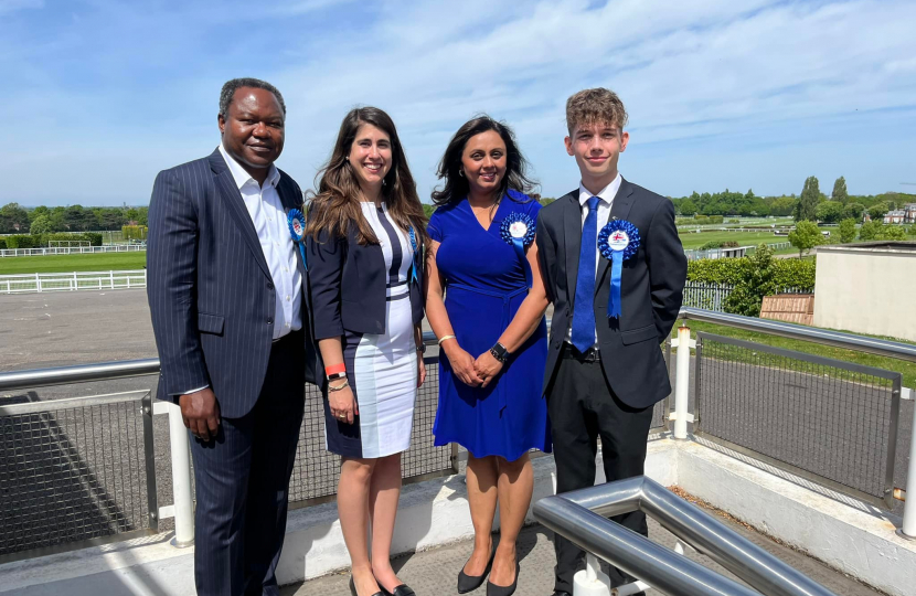 RWCA Chairman Neva Novaky with candidates Freddie Tshiaba, Charu Sood and Harrison Allman-Varty