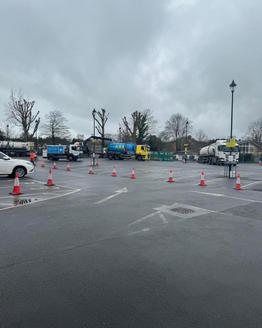 Thames Water trucks at Churchfields car park 