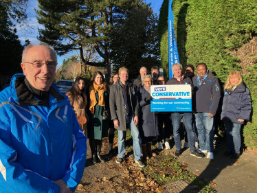 Colin McFarlane campaigning in Weybridge