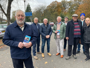 Mike (left) with members of his campaign team